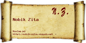 Nobik Zita névjegykártya